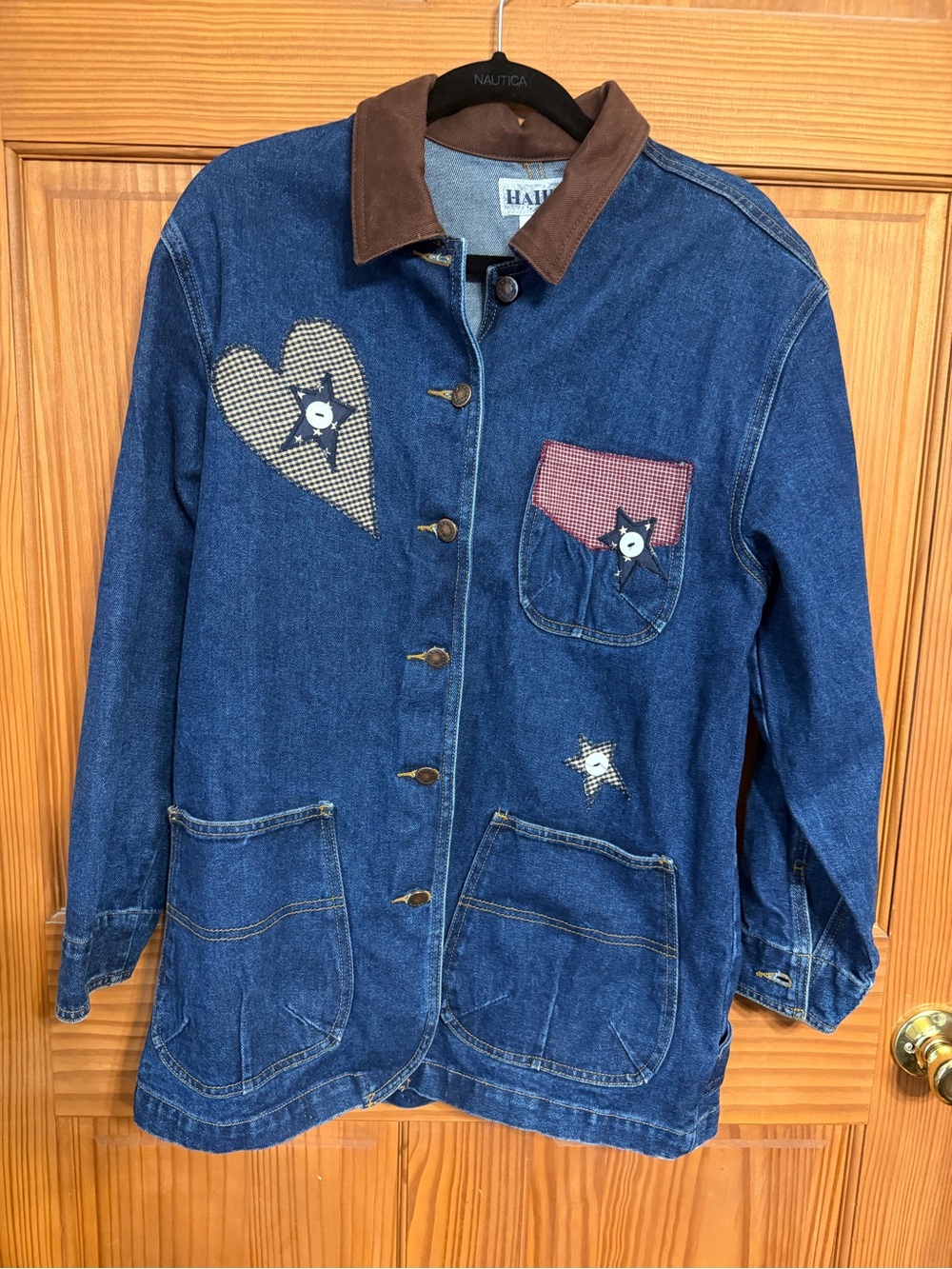 Vintage Haiks Denim Barn Chore Jacket USA Patriotic Small